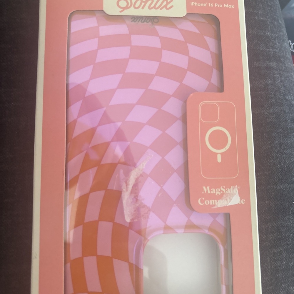 NEW Sonix Case for iPhone 16 Pro Max  - with MagSafe - Checkmate Pink/Orange